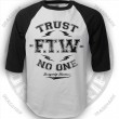 Dragstrip Kustom Baseball Top Trust NO One